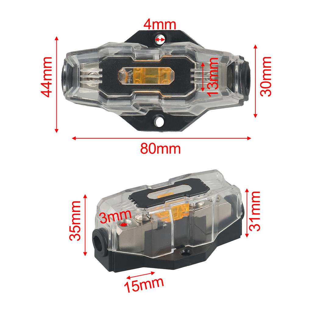 High-Performance 40A Brass Fuse Holder: Reliable Circuit Breaker For Amplifiers Audio Amplifiers Modification 40A Fuse Holder