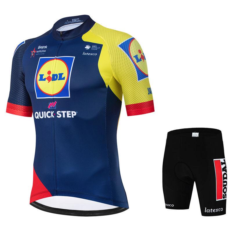 2026 Lidl Soudal Quick Step Летняя Велосипедная Майка Mtb С Коротким Рукавом Велосипедный Комплект Комплект Велосипедных Шорт MTB Ropa Ciclismo Велосипедные Рубашки Maillot