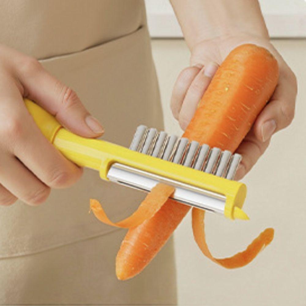 2 in 1 Tumbler Vegetable Peeler with Cleaning Brush Fruit Planer Easy To Store