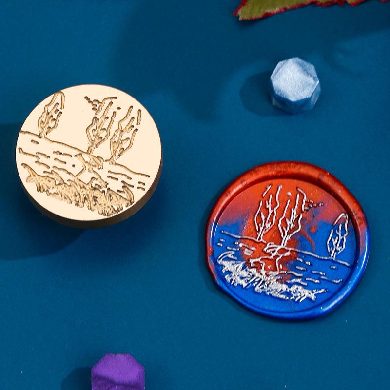 Экологически чистая головка для ретро-сургучной печати из цинкового сплава с гальваническим покрытием, сохраняющим цвет