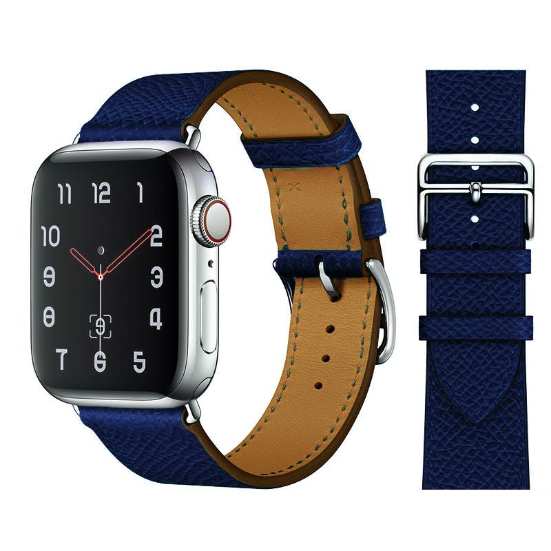 Одинарный ремешок для Apple Watch 44 мм 40 мм 45 мм 41 мм 49 мм 42 мм Браслет из натуральной кожи ремешок для iWatch series 3 4 se 6 7 8 ultra 2