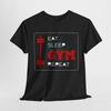 Футболка Eat Sleep Gym Repeat | Футболка для спортзала | Футболка для мотивации к фитнесу