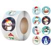 50-500pcs Round Merry Christmas Thank You Stickers 8 Designs Seal Labels for Envelope Cards Gift Package Scrapbooking Decor