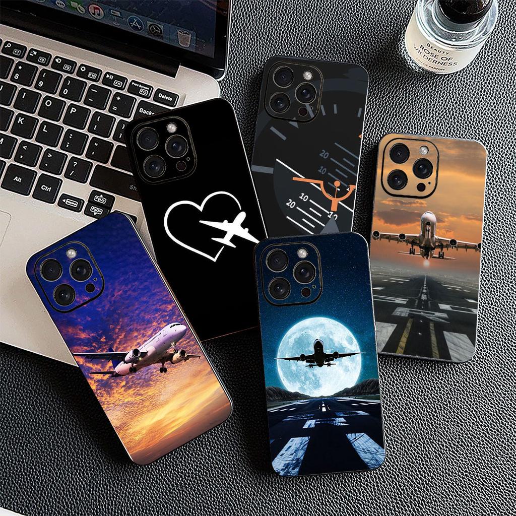 Cover for OPPO A80 A18 A16 A40 A17 A15 A38 A78 A79 A54 A57 A12 A60 5G 4G Phone Case Aircraft Travel Airplane Pilot Epaulette