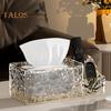Tissue Box Paper Towel Holder Large Capacity Smooth Edge Burr-Free Luxury Style Paper Dispenser Desktop