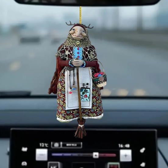 Автомобильный кулон Ручная работа Кукла Кухонной ведьмы Многоцелевая Хэллоуинская фигурка ведьмы