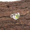 Peridot Stone Sterling Silver Anniversary Gift Eternity Wedding Unique Boho Ring RR-48-10