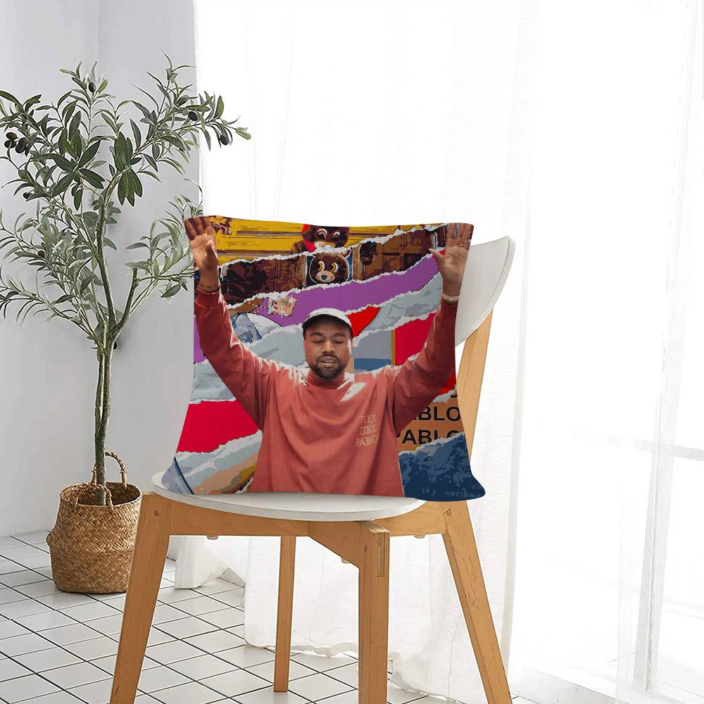 K-Kanye W-West Graduation Cushion Cover Pillowcase Upholstery Sofa Throw Pillow Home Decor Pillowcas