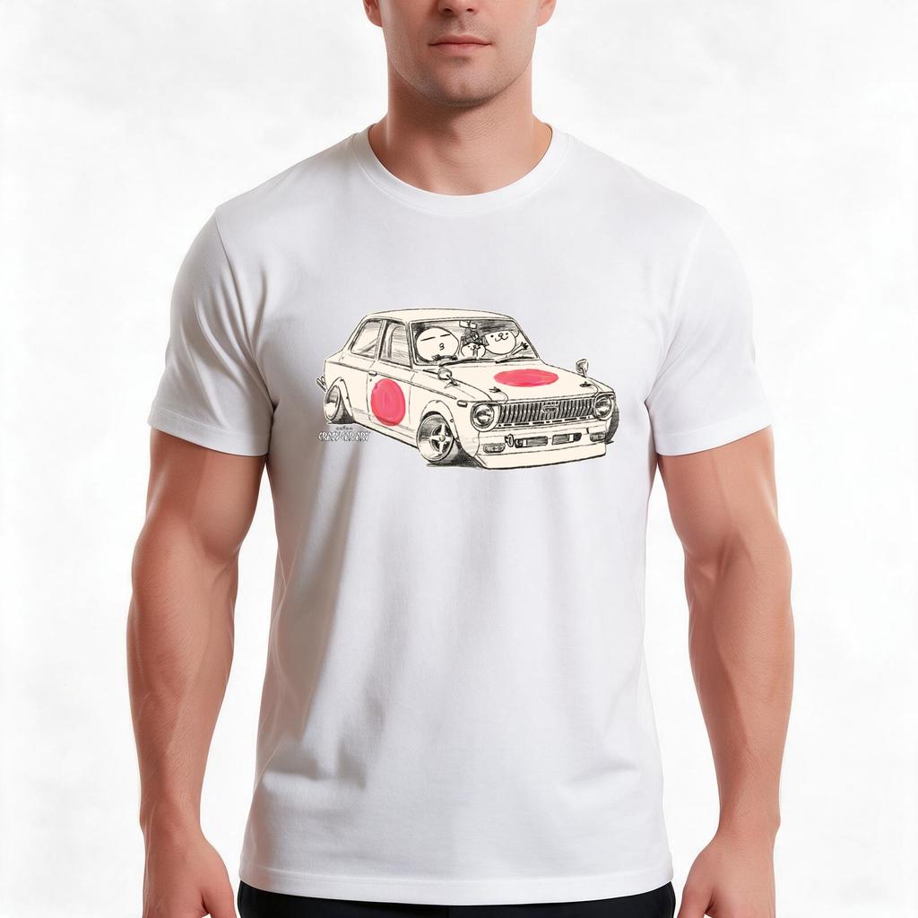 Crazy Car Art TShirt Summer Casual Cotton Tee Oversized Streetwear Tops Vintage Graphic Print Loose Fit Short Sleeve