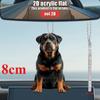 Cute Rottweiler, 2D Flat Acrylic, Suspension Accessories, Decoration, Suitable for Car Suspension, Home, Backpack Accessories, Keychain,  Christmas,