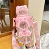 Cute Kids Water Bottle with Straw for Girls Various Modes of Children's Kawaii Cartoon Student Cup Leakproof Travel Drinkware