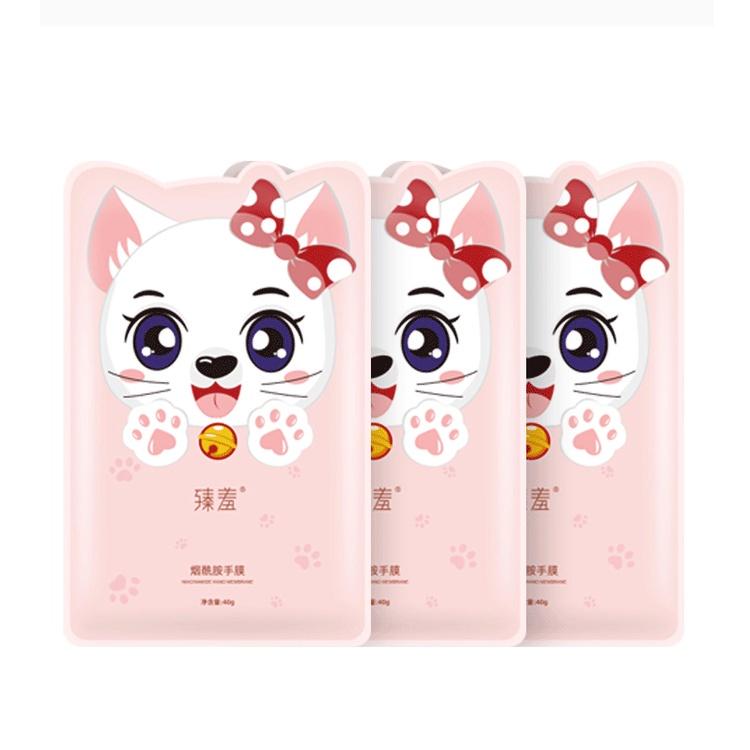 Ниацинамидная маска для рук «Кошачья лапа» Увлажняющий, отбеливающий и восстанавливающий уход за руками Перчатки для кошек Маска для ног против растрескивания и отшелушивающая, удаляющая омертвевшую кожу