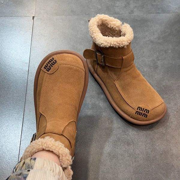 Зимние ботинки 2025 осень новые матовые из натуральной мягкой кожи ботинки Мартин большая голова уродливые милые повседневные на плоской подошве