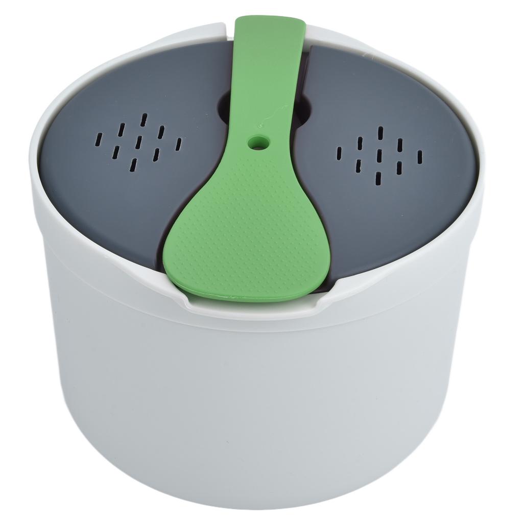 Микроволновая рисоварка 2 л, пищевой полипропилен, ложка для риса, крышка, дуршлаг, пароварка, набор для рисоварки