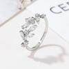 Женское модное кольцо-кафф в корейском стиле Leaf - Холодный тон, модный аксессуар на указательный палец