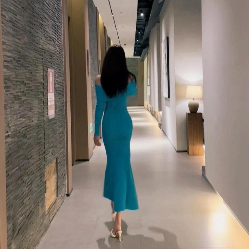 [] Холодный отдел, уникальная и шикарная юбка, одежда высокого класса, облегающее вязаное платье с тонкими бретелями