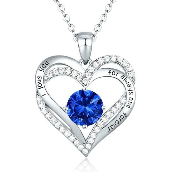 Shining Adjustable Women Necklace Gift Forever Love Heart Pendant Necklace Jewelry Accessories