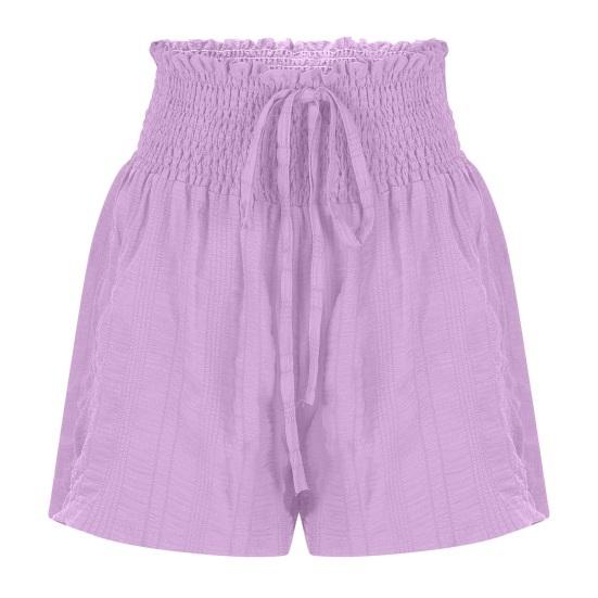 Yousheng Women's Summer Flowy Shorts Elastic High Waist Drawstring Ruffle Mini Skirt Shorts Casual Pleated Stretchy Athletic Shorts