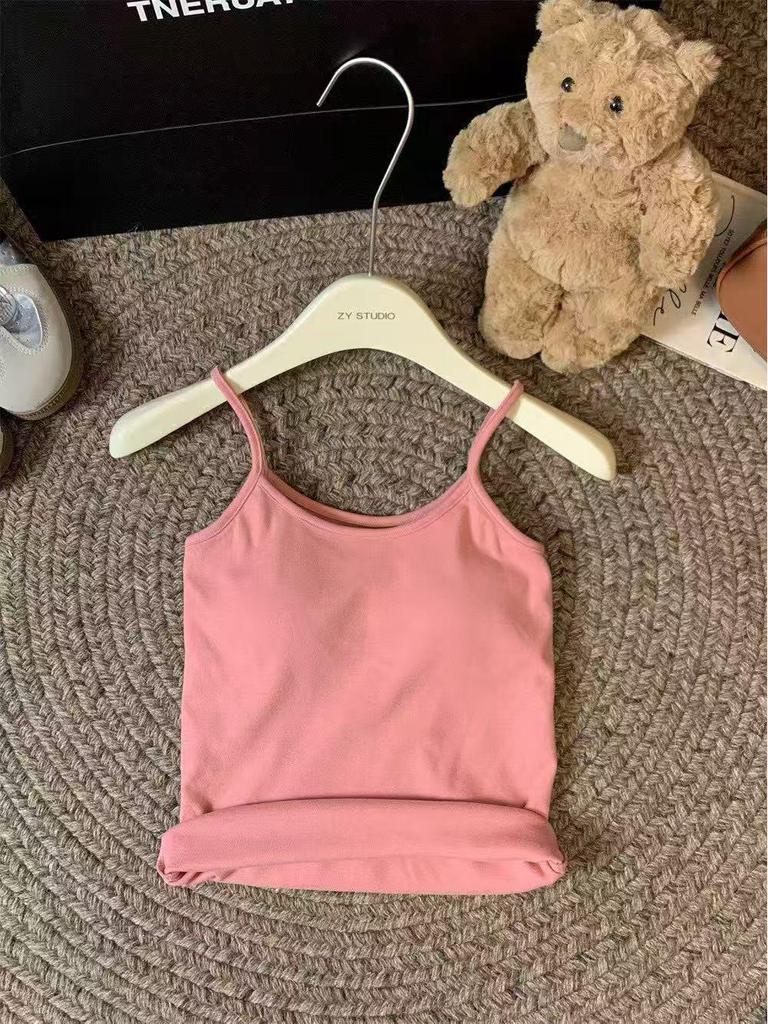 Шикарный бархатный зимний топ-майка с U-образным вырезом, на тонких бретелях и с подкладкой