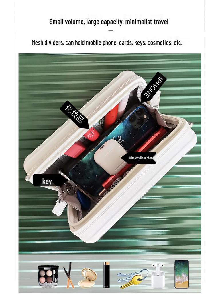 Многофункциональный органайзер для макияжа с жестким корпусом, сумка-кроссбоди, мини-сумка - Легкий, износостойкий, портативный модный клатч