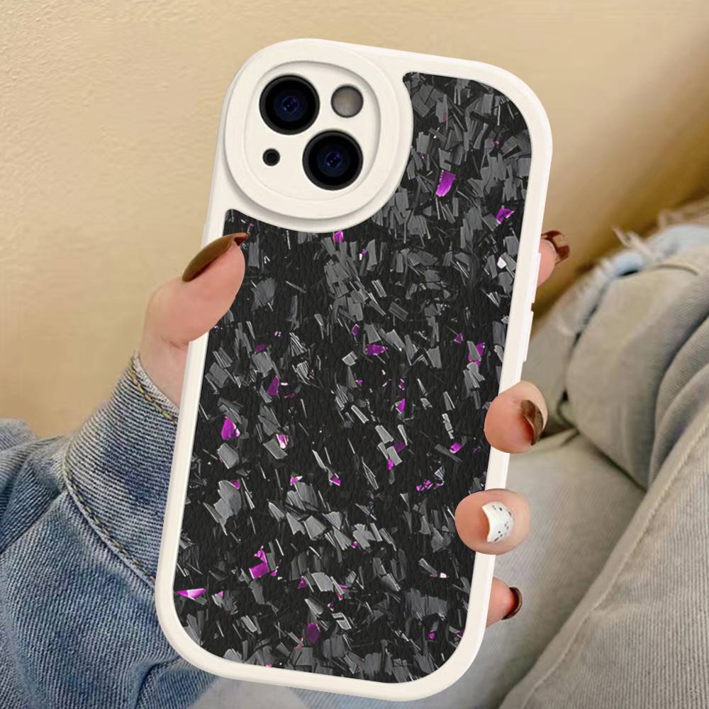 Carbon Fiber Phone Case For IPhone 16 15 14 13 12 11 Pro Max Plus Leather Cover