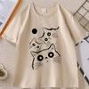 Vintage Black Cat t Shirt Moon Witch Cat TShirt Unisex Women Gothic Halloween Tee Retro Spooky Aesthetic Top clothes