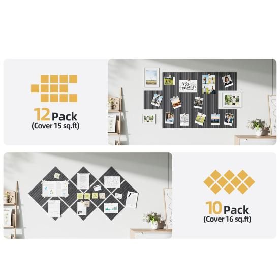 Большая пробковая доска для объявлений 11,8" x 11,8" Полиэстеровые доски для гвоздей Многоцелевой органайзер для заметок и фотографий для офиса, дома, класса