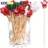 100PCS Christmas Fruit Fork Food Grade Plastic Mini Cartoon Kids Cake Fruit Toothpick Bento Lunch Bento Party Decoration
