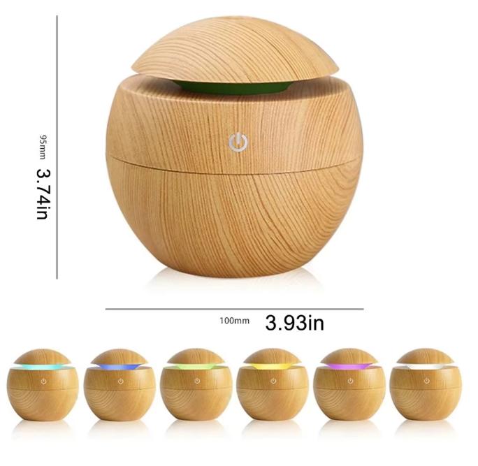 Humidifier Electric Air Aroma Diffuser Wood Ultrasonic Air Humidifier Essential Oil Aromatherapy Cool Mist Maker for Bedroom