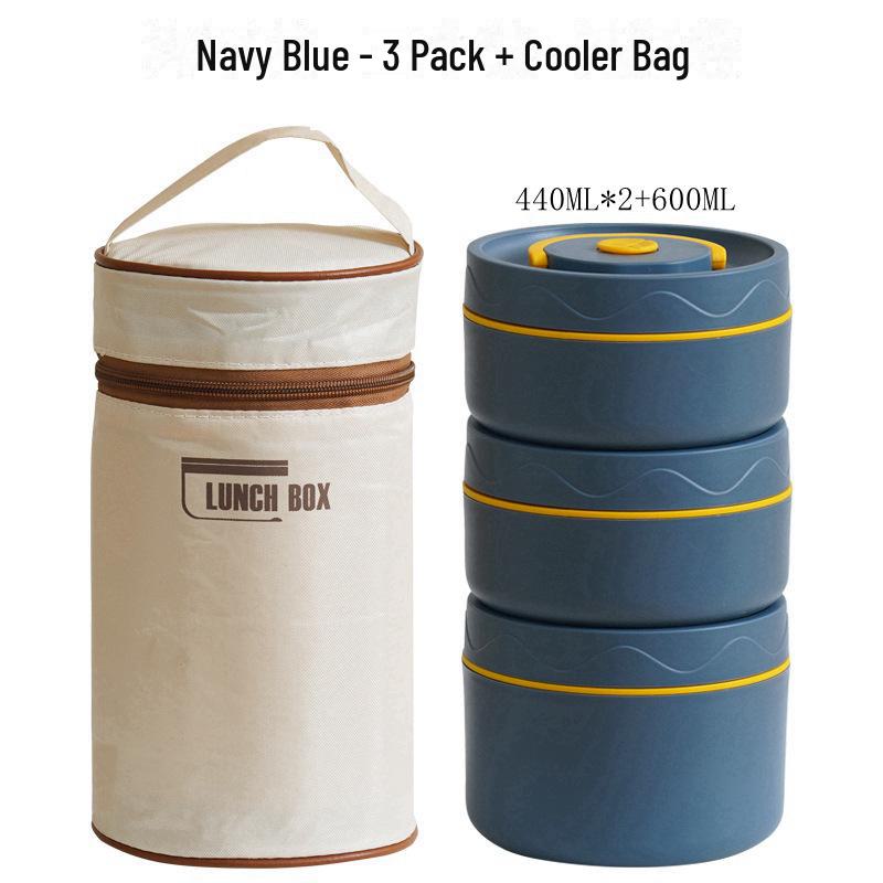 Многослойный изолированный ланч-бокс из нержавеющей стали 304 для офиса и студентов