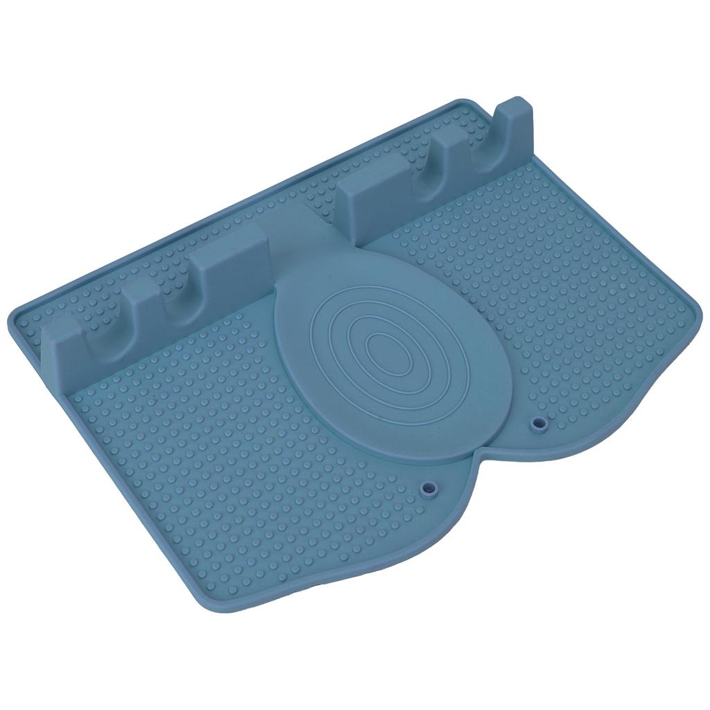 Silicone Utensil Rest Heat Resistant Non Slip Silicone Utensil Holder with Drip Pad for Kitchen Utensil Spoons Tongs