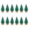12 Pieces Small Christmas Tree Ornaments Miniature Trees Collectible Crafts Xmas for Office
