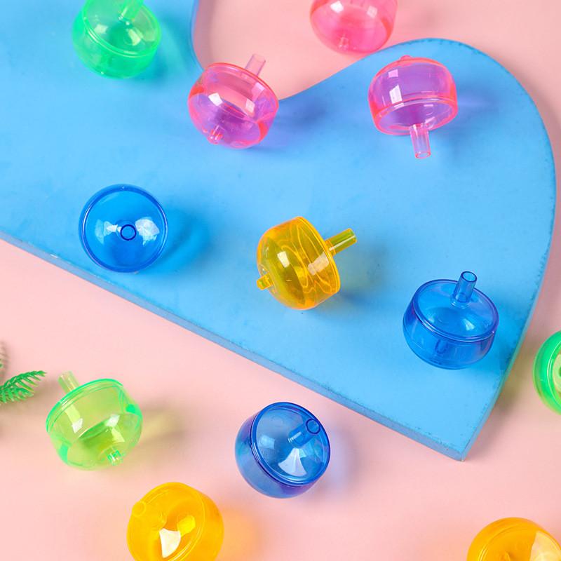 Classic Transparent Gyroscope Toy For Kids Plastic Handheld Creative Gift For Children