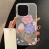 Чехлы для мобильных телефонов iPhone 11 13 15 Pro Max 12 14 Pro Max Чехол для iPhone 16 15 Plus 13 Pro 12 Матовая текстура с рисунком в виде мультяшных цветов