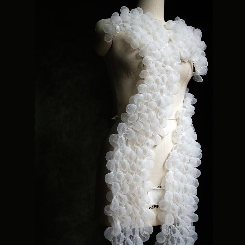 Перспективная ткань из сетчатой ткани с пузырьками сирсакера для шитья своими руками, свадебного платья, сценического костюма, фонового декора, пышная 3D кружевная ткань