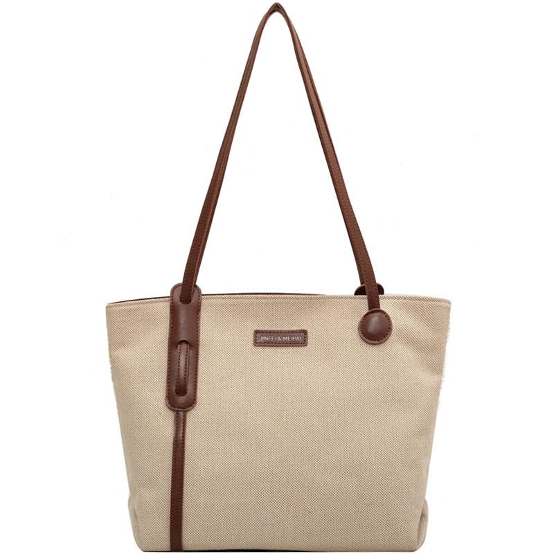 Large Capacity Commuter Office Handbag New Canvas Women's Bag Luxury Design Shoulder Travel Shopping Bags