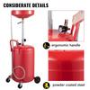 Waste Oil Drain Tank 20 Gallon Portable Oil Drain Air Operated Drainer Oil Change, Oil Drain Container, Fluid Fuel Transfer Drainage Adjustable Funnel