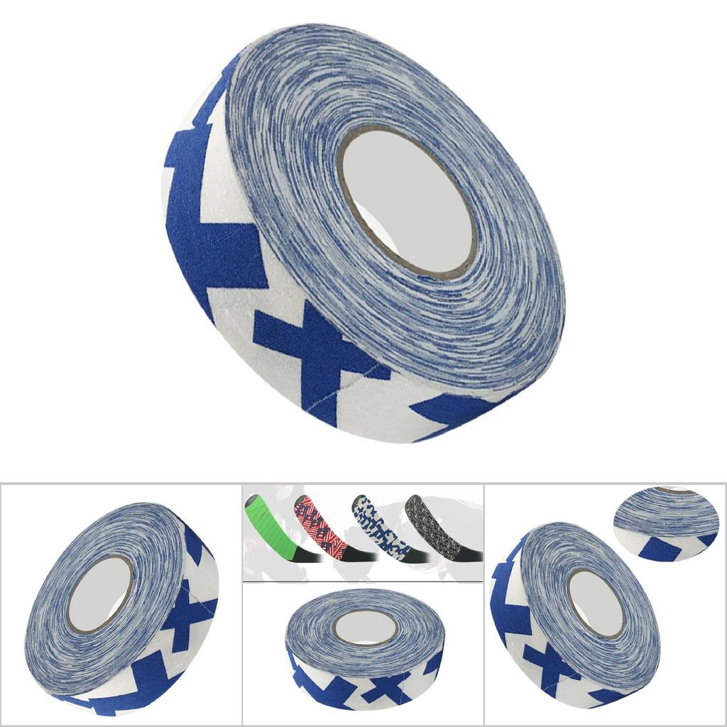 2.5cmx25m Hockey Protective Tape Sport Badminton Pole Pads Hockey Stick Tapes Blue Plus Sign