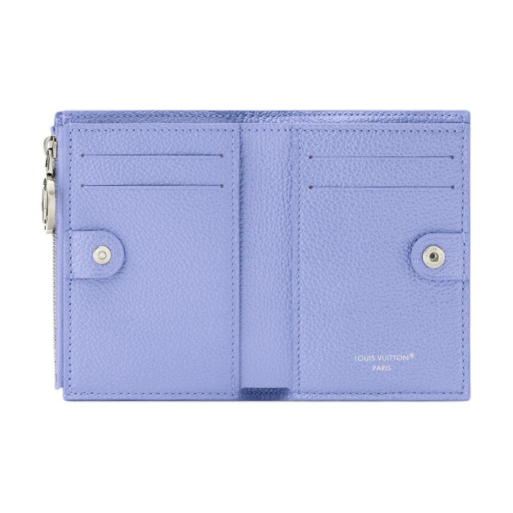 Louis Vuitton Lisa Wallet Blue Frost Monogram Embossed Empreinte Cowhide Leather Women Wallets M26518