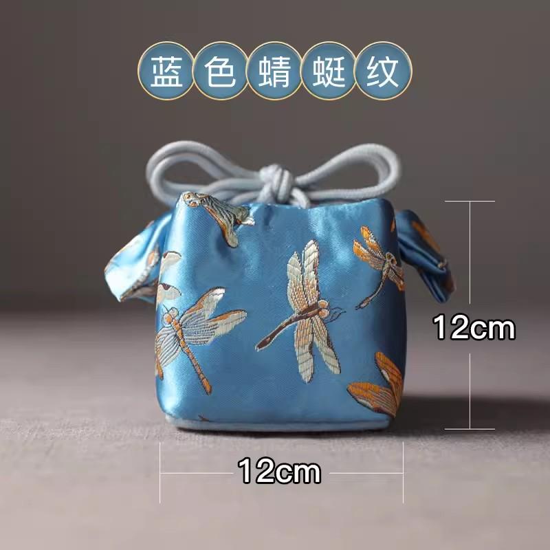 Утолщенная сумка для хранения ручной работы, дорожная сумка, чайница, чайная чашка, чайный сервиз, средняя тканевая сумка для чайника, чайный аксессуар, вышитая сумка