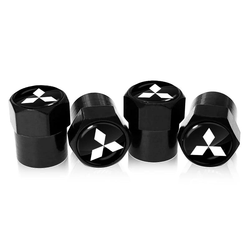 4Pcs Car Goods Metal Car Wheel Tire Valve Core Cap Car Styling For Mitsubishi Lancer Lancer ASX 2 3 Pajero Mirage exzos Pajero 4