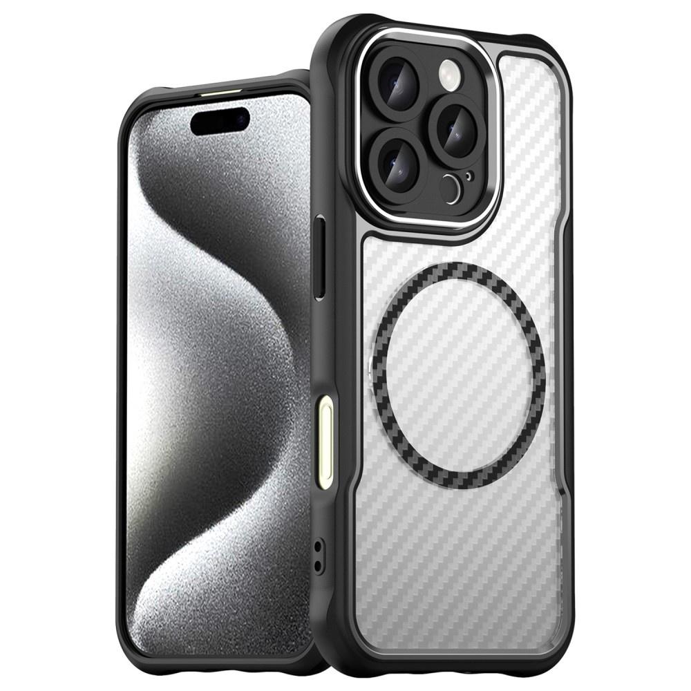 iPhone 16 Pro Max Case, Fusion Hybrid Carbon, MagSafe-Resistant, Black