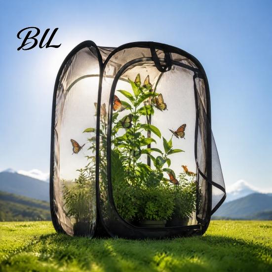 Anti Bird Garden Barrier Mesh Plant Protection Enclosure, Collapsible Pop-up Grow Cage, & Insect Fine Protector Tent for Vegetables, Fruits,