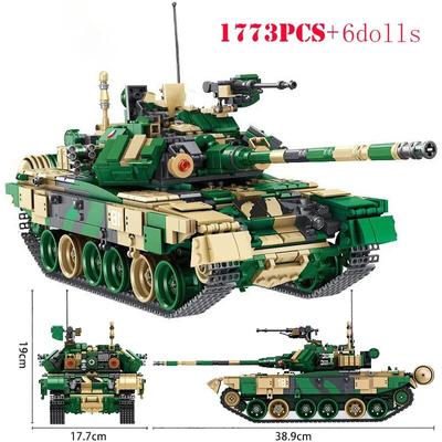 Военный танк мировой войны, русский T90, основной боевой танк, строительные блоки, WW2, оружие, Матильда II, пехотные танки, кирпичи, детские игрушки, подарки