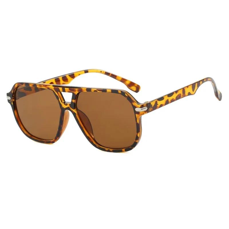 Модные квадратные солнцезащитные очки с двойной перекладиной и заклепками, женские, роскошный брендовый дизайнерский ретро-прямоугольник, солнцезащитные очки, винтажные очки, тень, женские