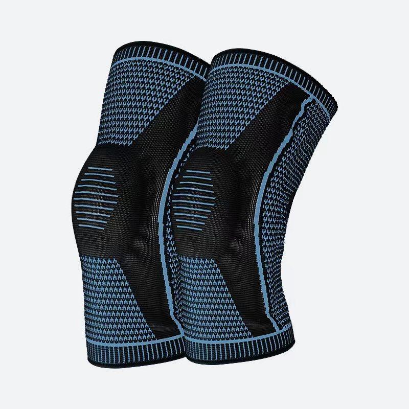 Спортивные силиконовые наколенники с пружинным сжатием для бега, альпинизма, нескользящие нейлоновые наколенники для баскетбола, велоспорта, эластичная уличная защитная экипировка