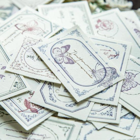 Memo Pad Vintage Style DIY Floral Printing Classic Label Material Literature Journal Pad Office Supplies