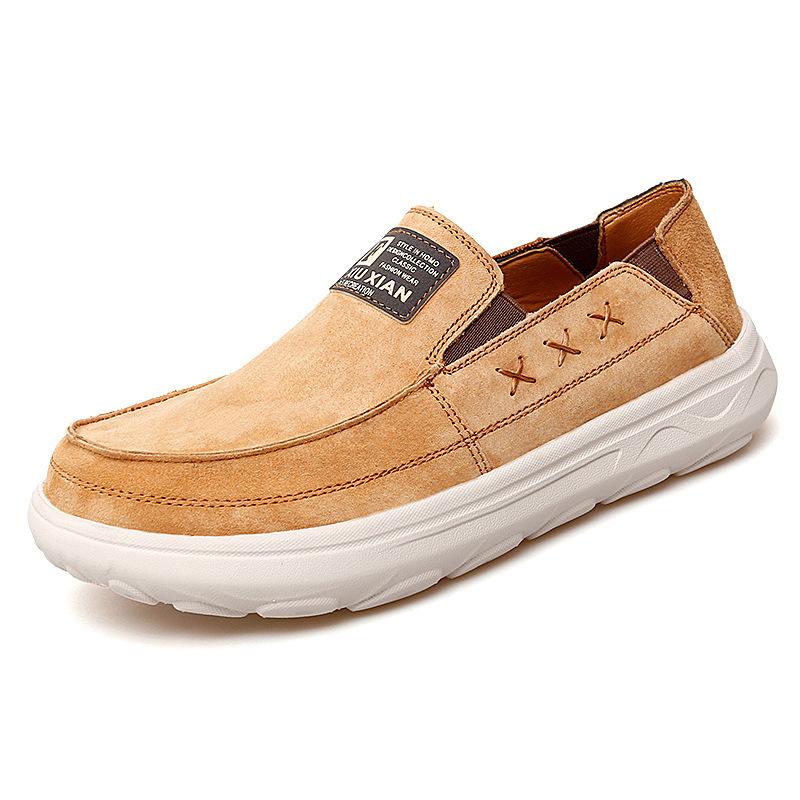 38-47 Мужская повседневная обувь Новые низкие туфли из свиной кожи первого слоя большого размера для мужчин Персонализированные ленивые туфли для мужчин