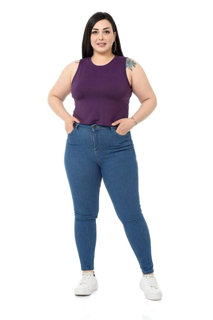 Женский стиль, боди большого размера, большие размеры, с круглым вырезом, без рукавов, укороченное боди из вискозы и норки