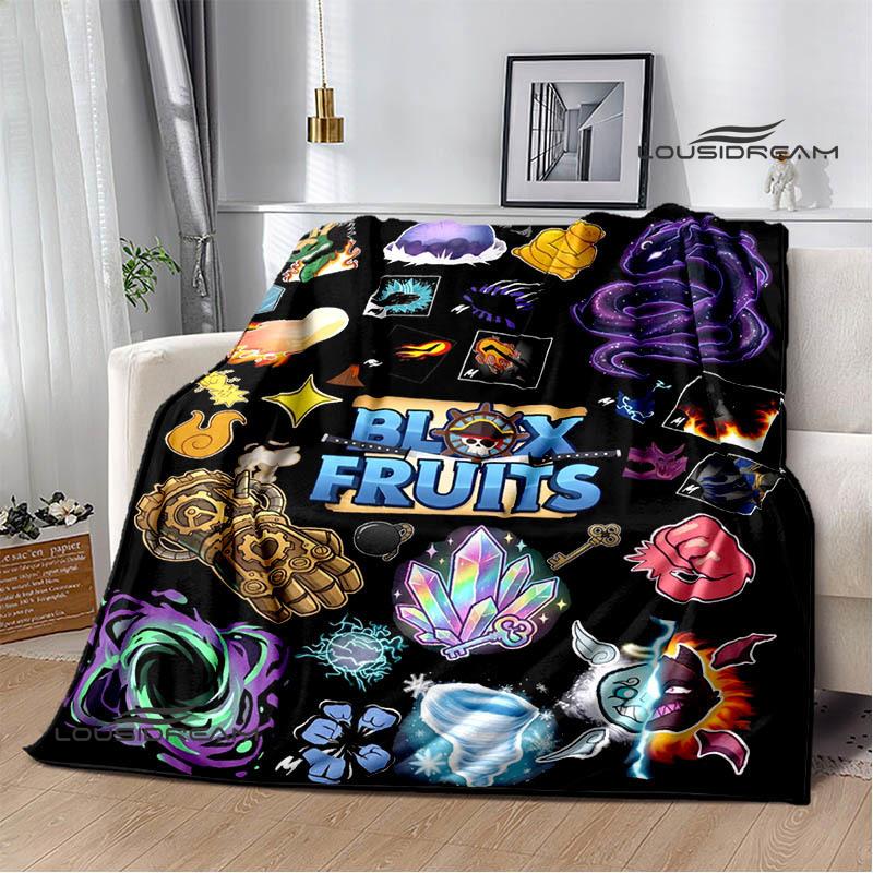 Game B-blox fruits printed blanket Picnic blanket Warm blankets Outdoor Blanket Home bed linings blankets for beds Birthday Gift